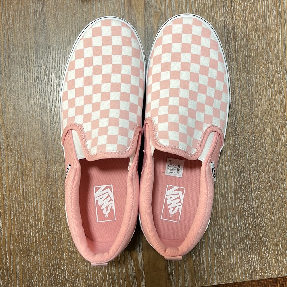 Pink checkered vans